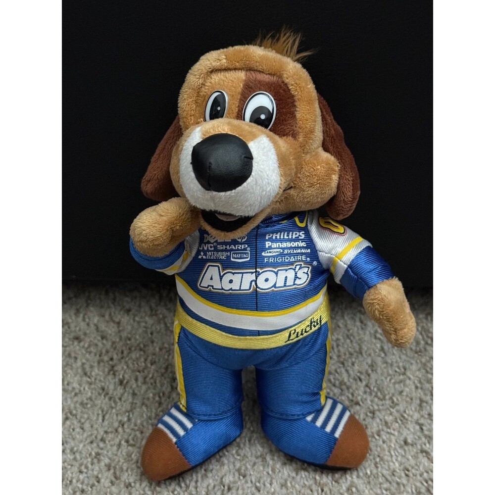 Aaron’s Corporate Mascot "Lucky" Dog Racing Plush